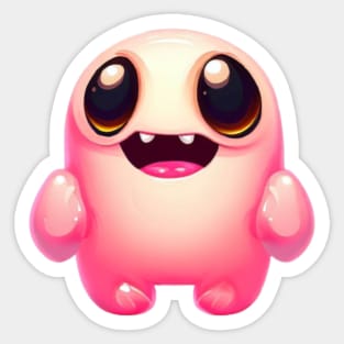 Pink cute monster Sticker